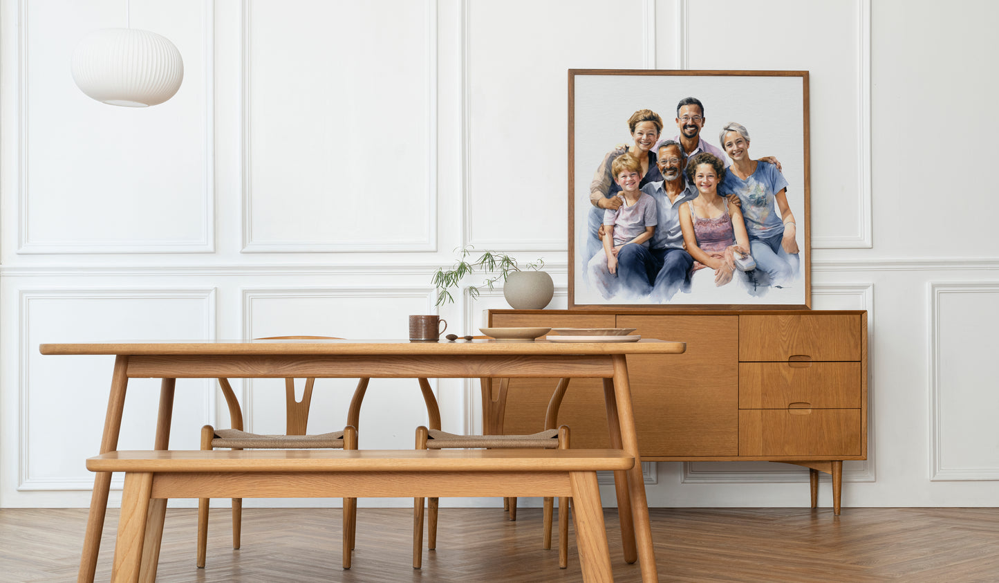 family portrait from photo