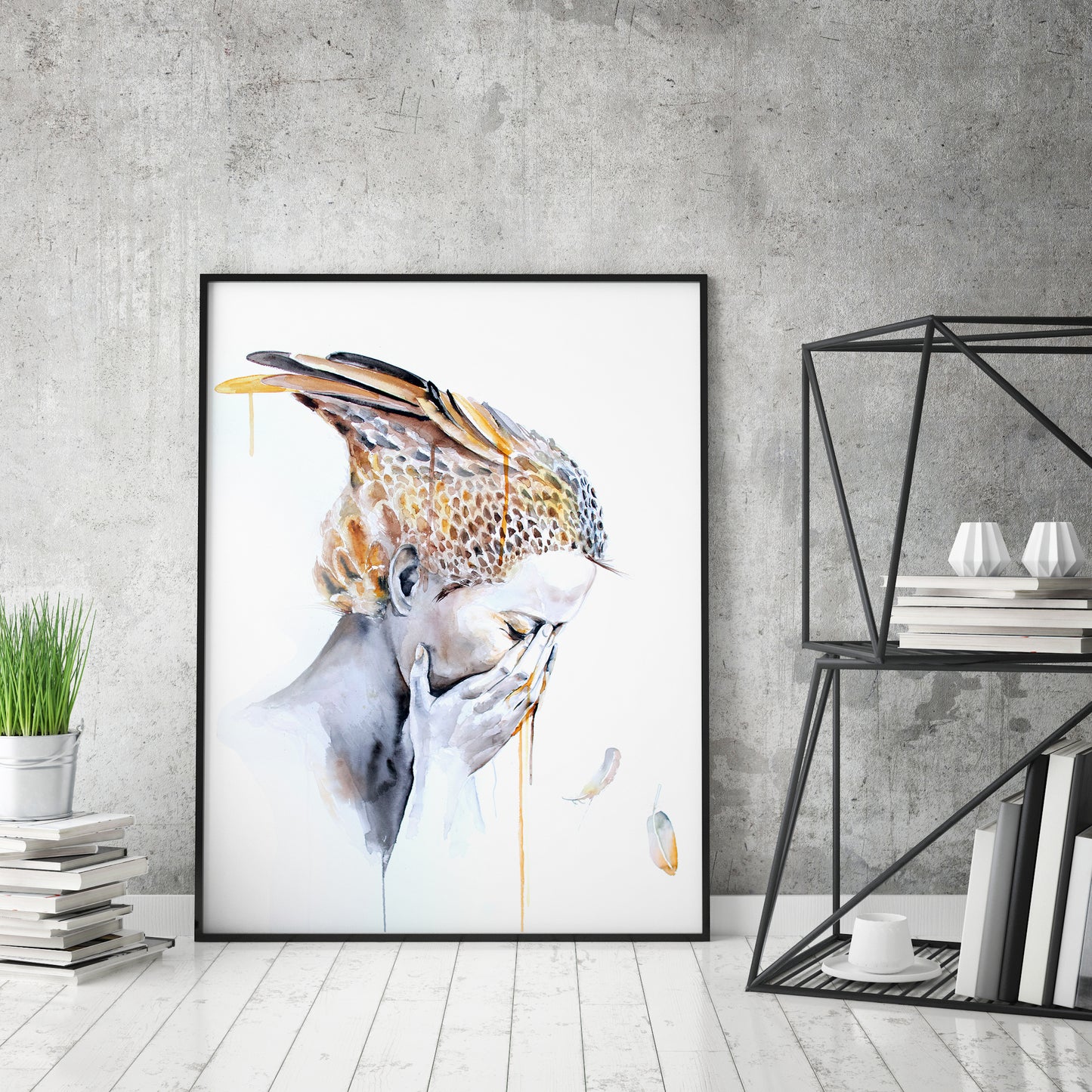 Crying gold | Original watercolor ink