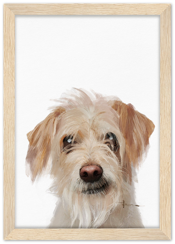 Peek-a-boo Pet Portrait Original Watercolor Masterpiece.