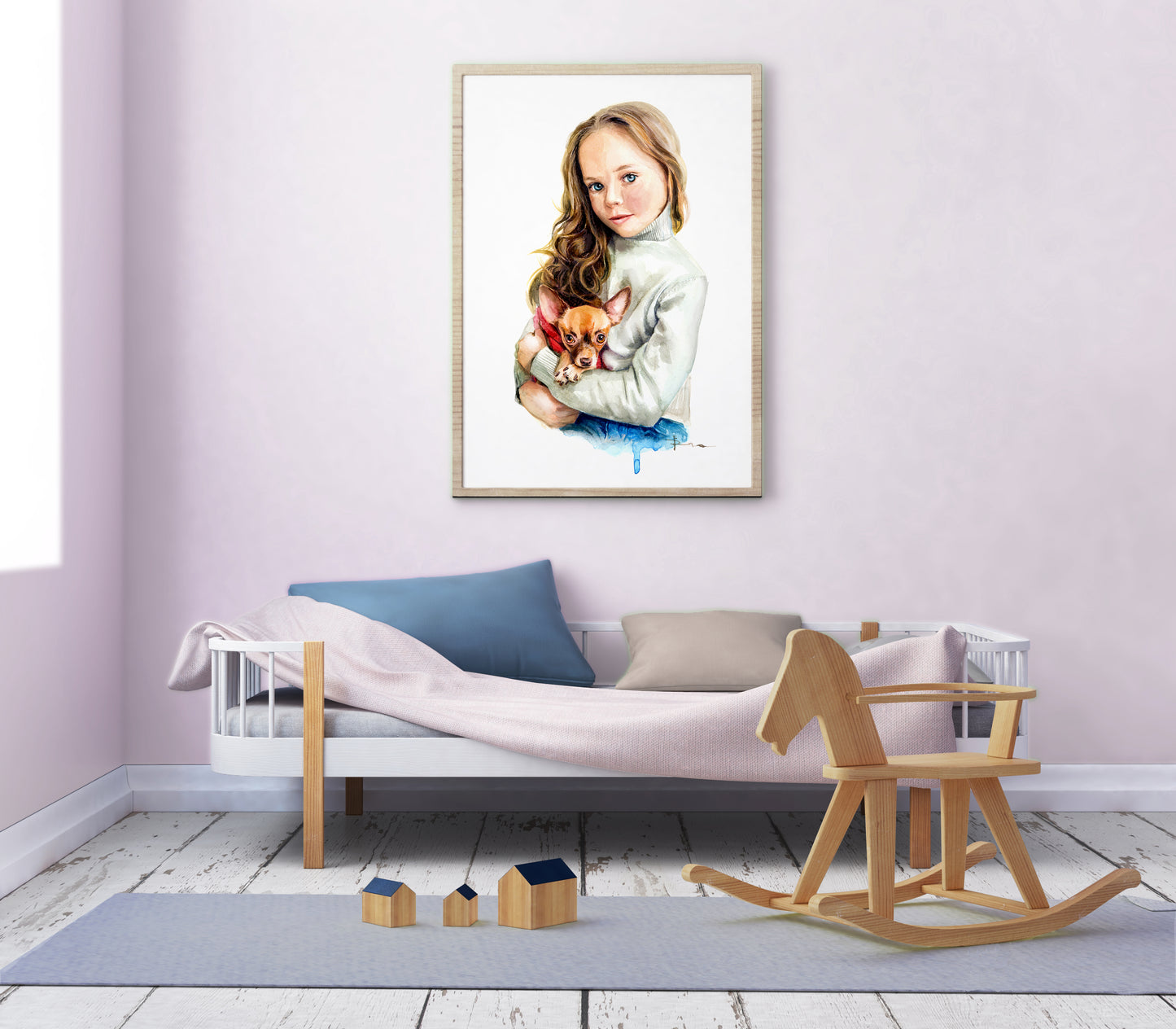 Custom Watercolor Family Portrait from you photo