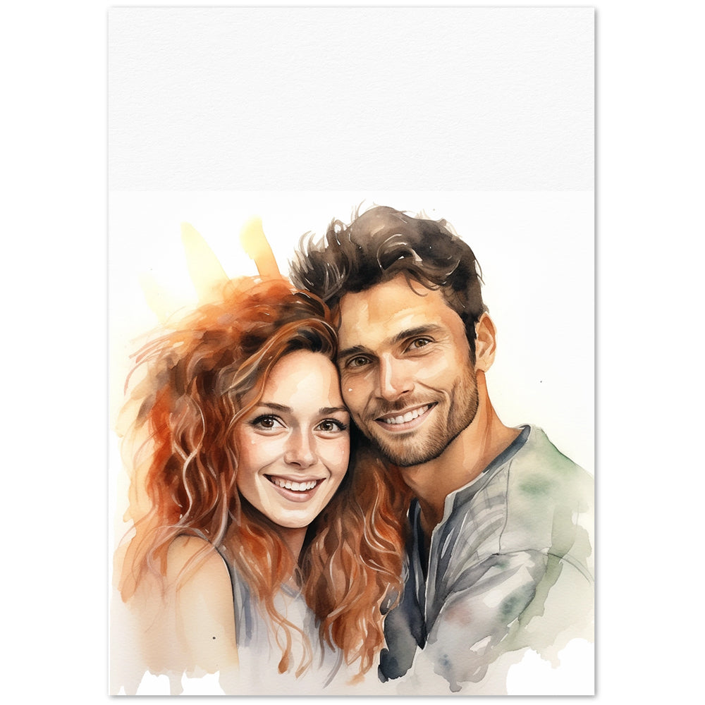 watercolor family portrait