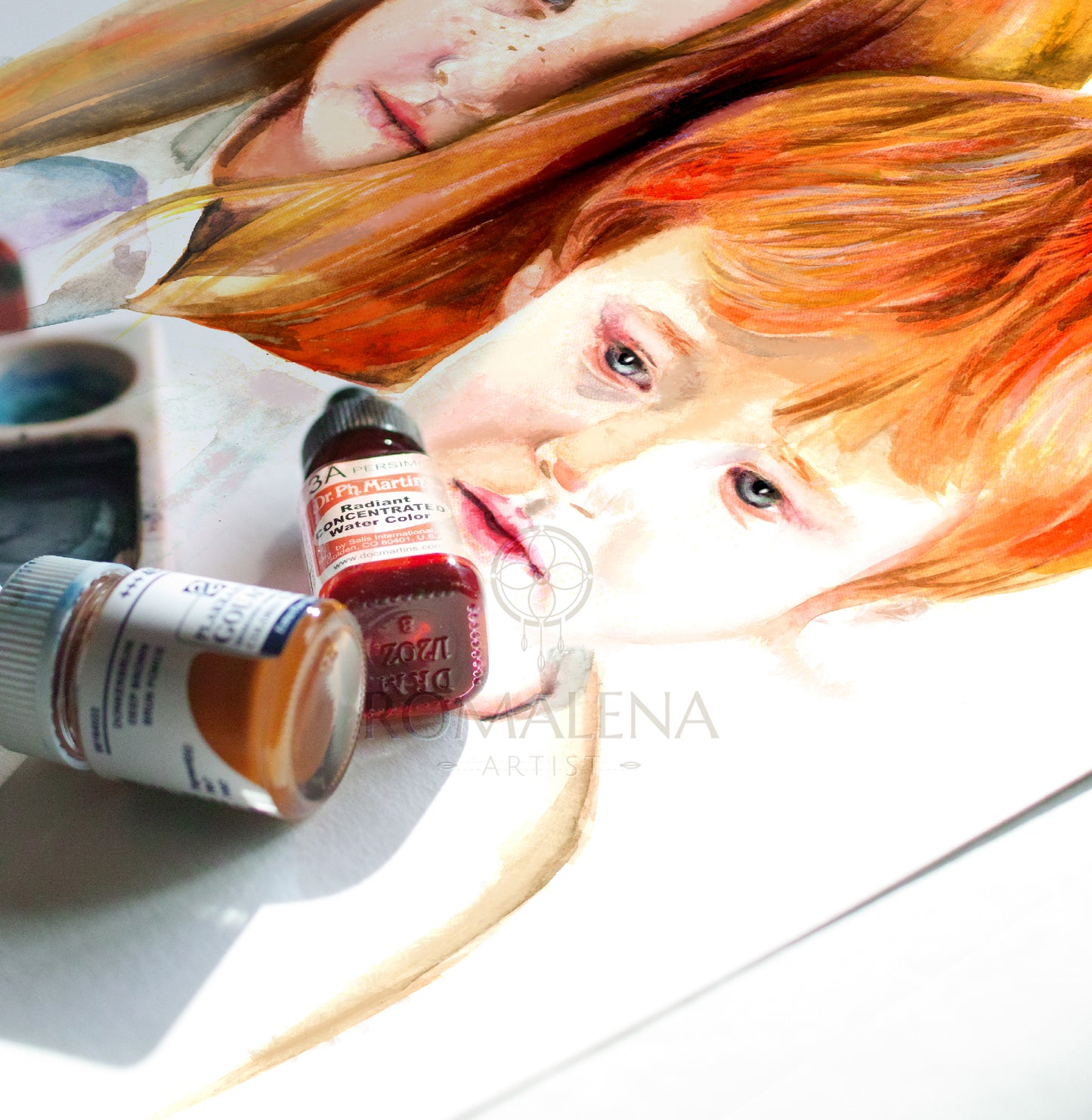 watercolor, ink and guache