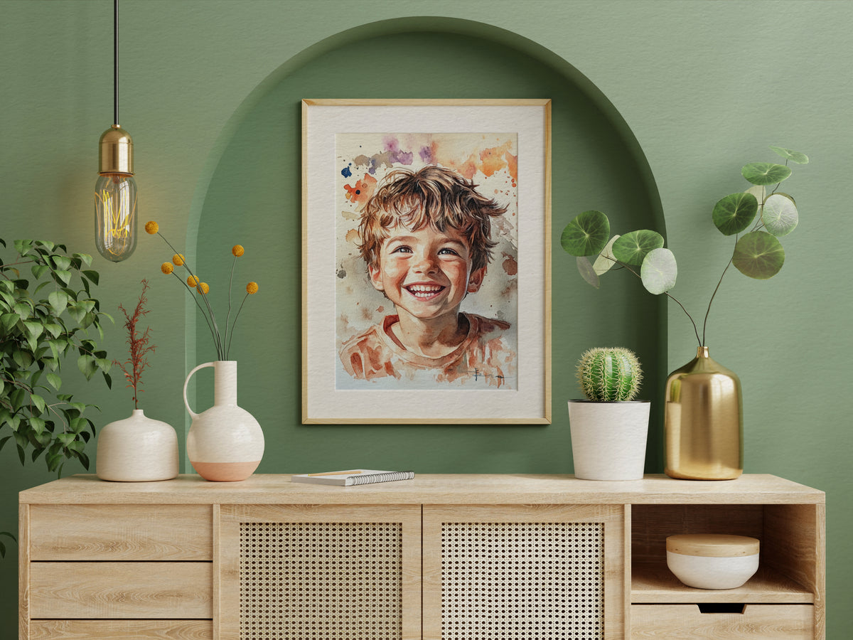 custom watercolor portrait from photograph