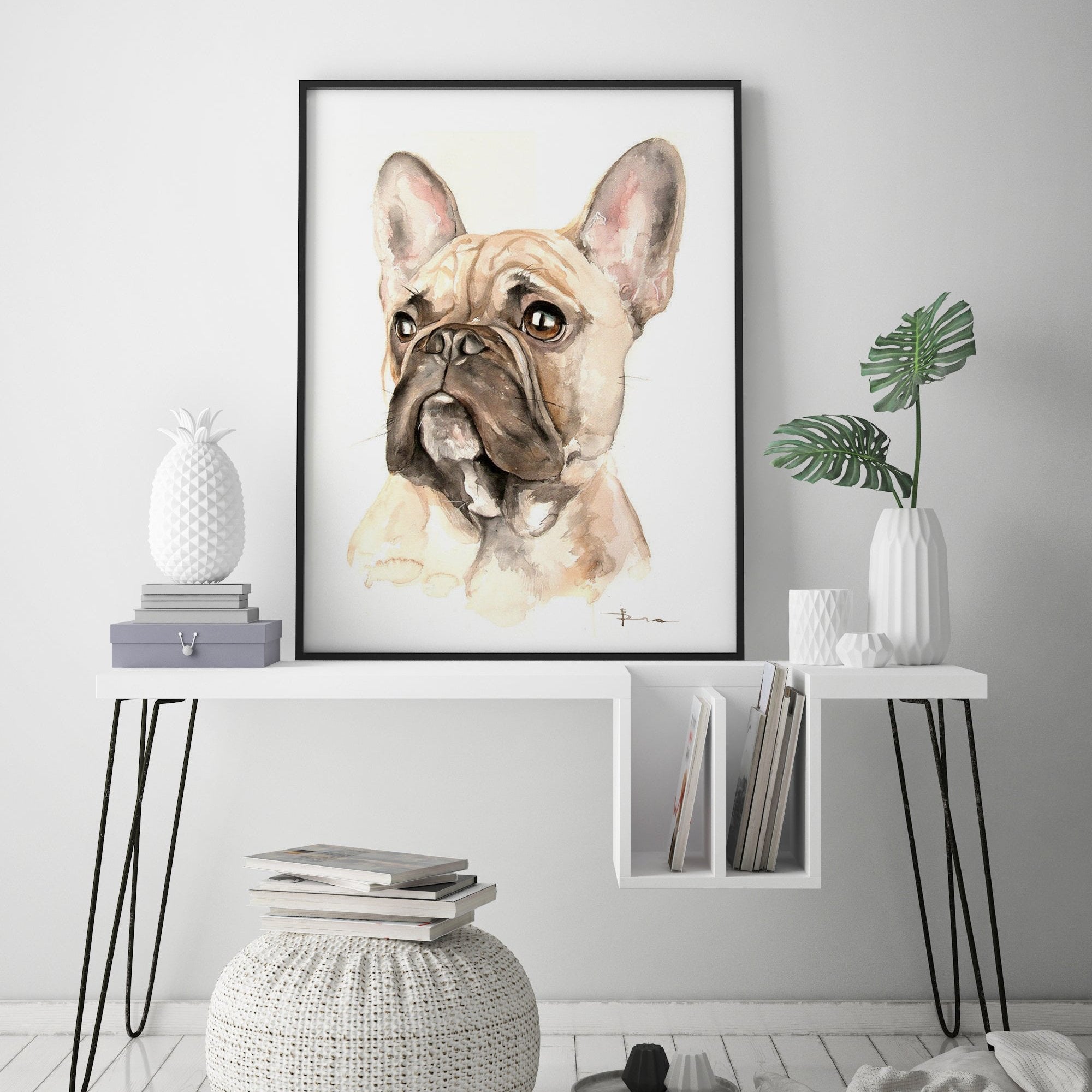 commission pet portrait watercolour 