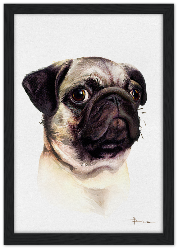 watercolor pet portrait