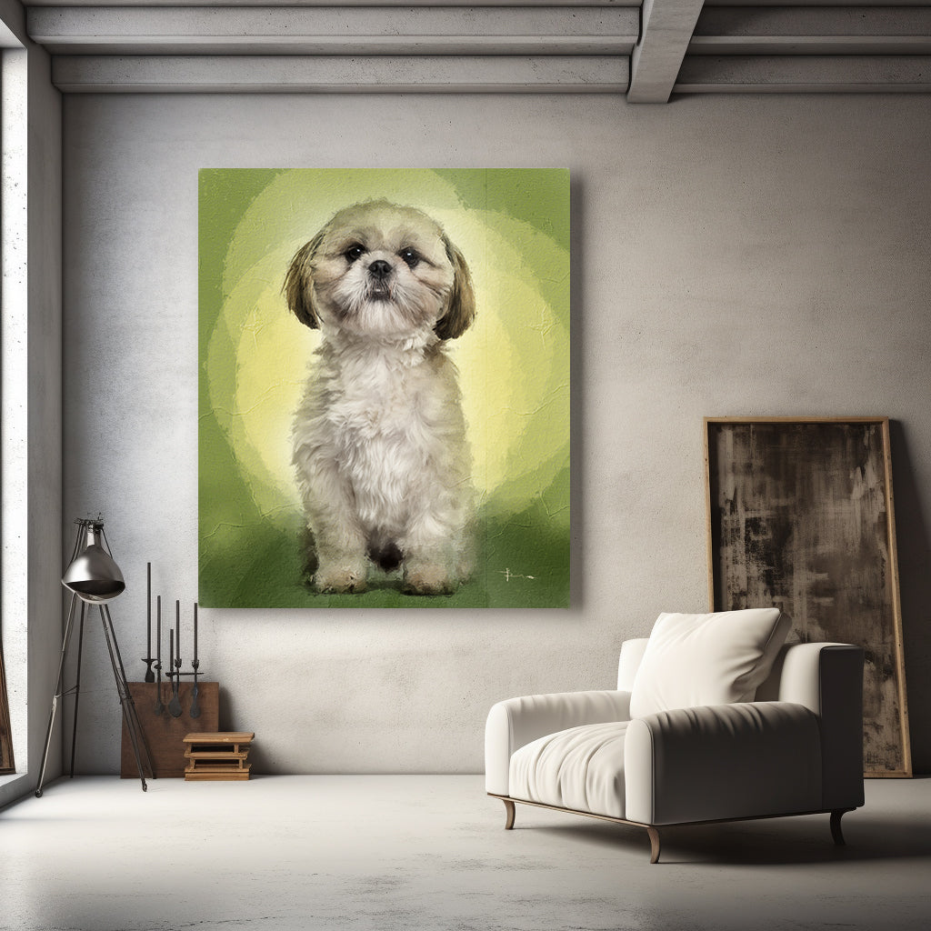 Canvas pet portrait 