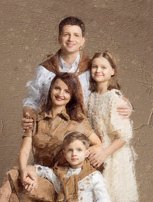 Custom Family Portrait | Oil on canvas