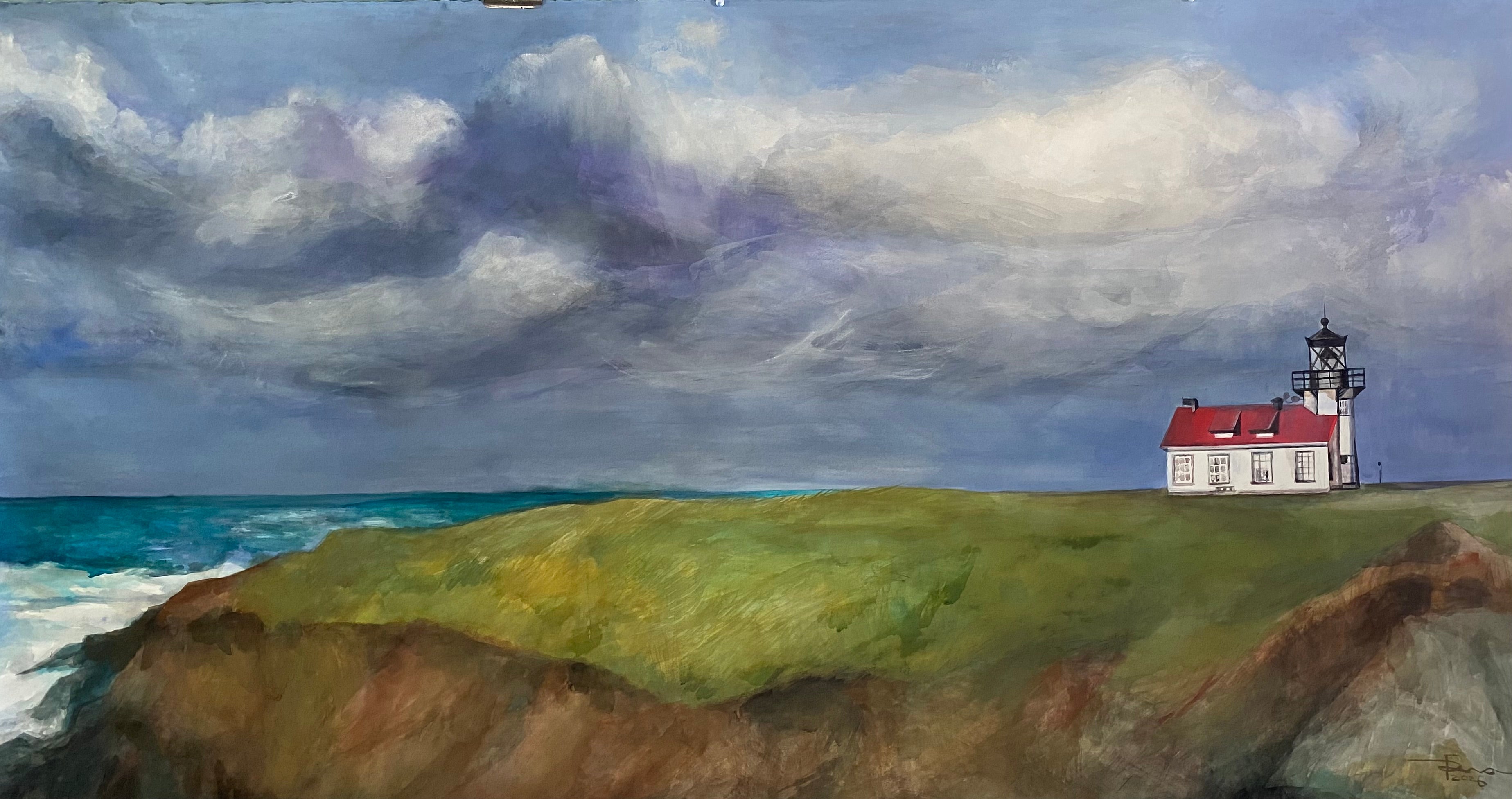 Watercolor landscape from photo
