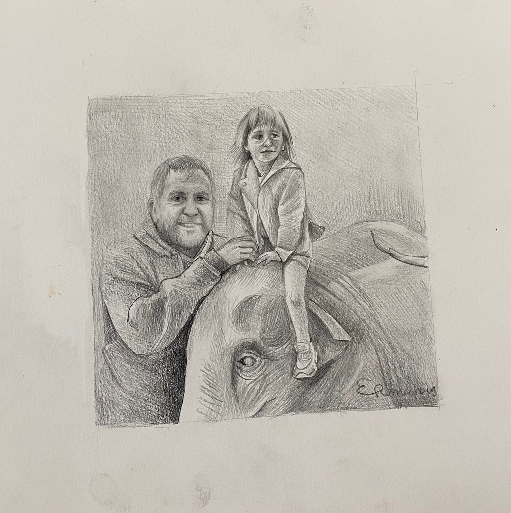Pencil and Charchoal Portrait Drawing | From your photo
