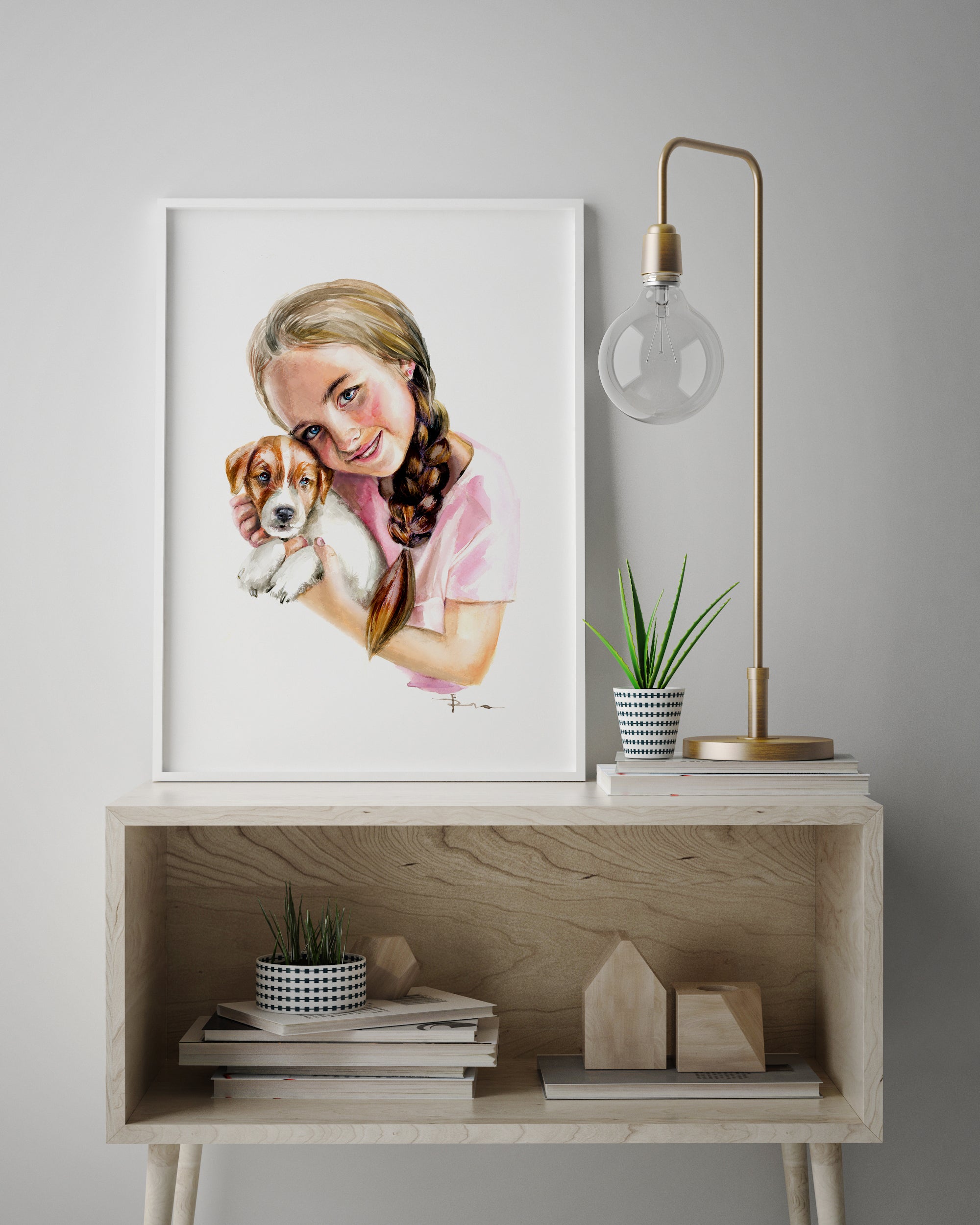 Custom Watercolor Family Portrait from you photo