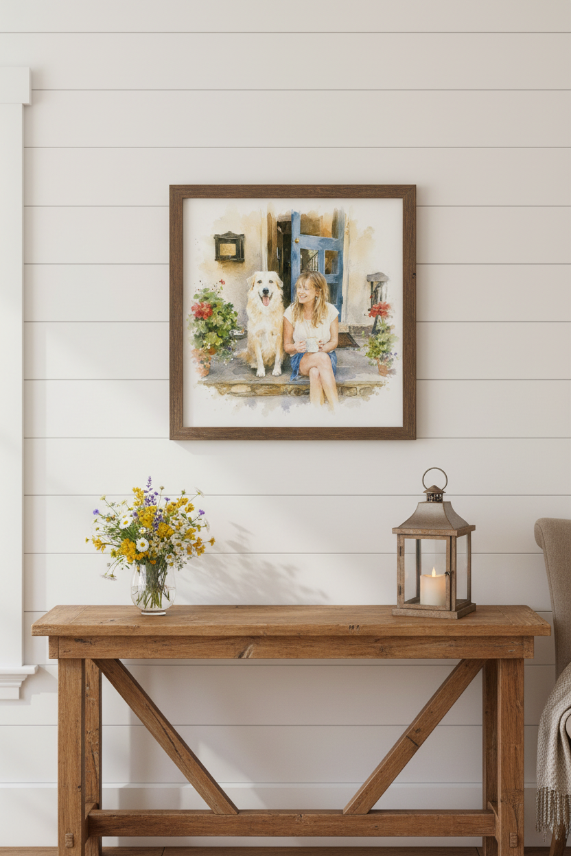 Custom Watercolor Portrait Illustration from Photo