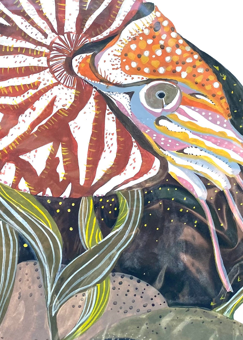 Nautilus Dream – Original Watercolor Wall Art 25x35 cm