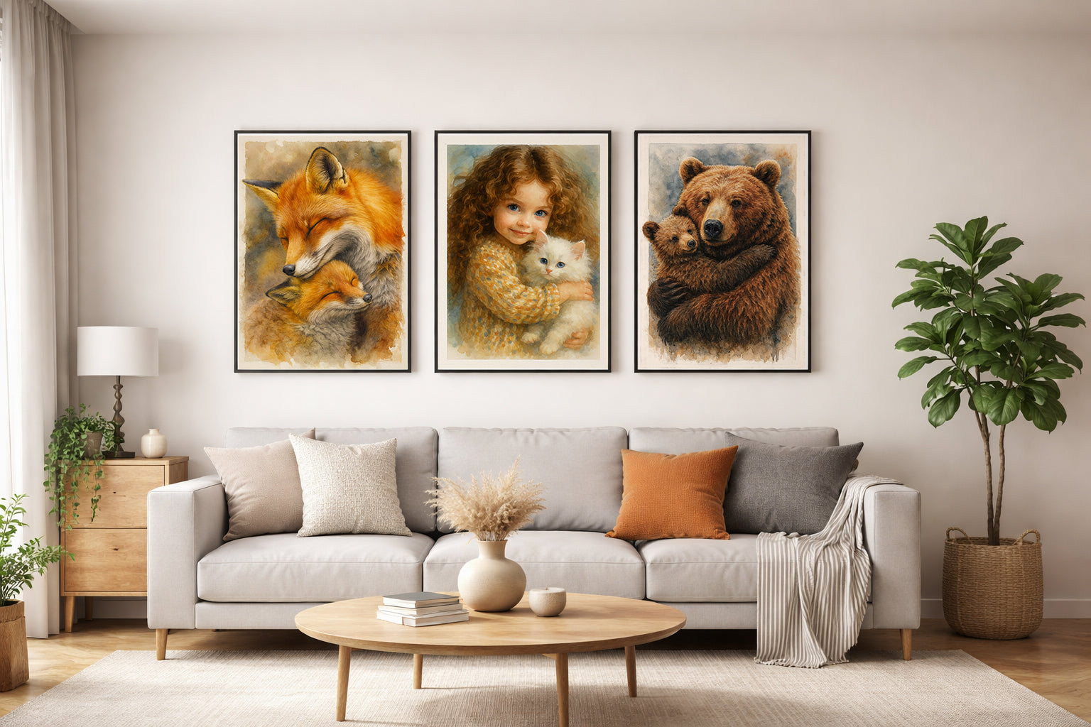 Set of 3 Watercolor Art Print