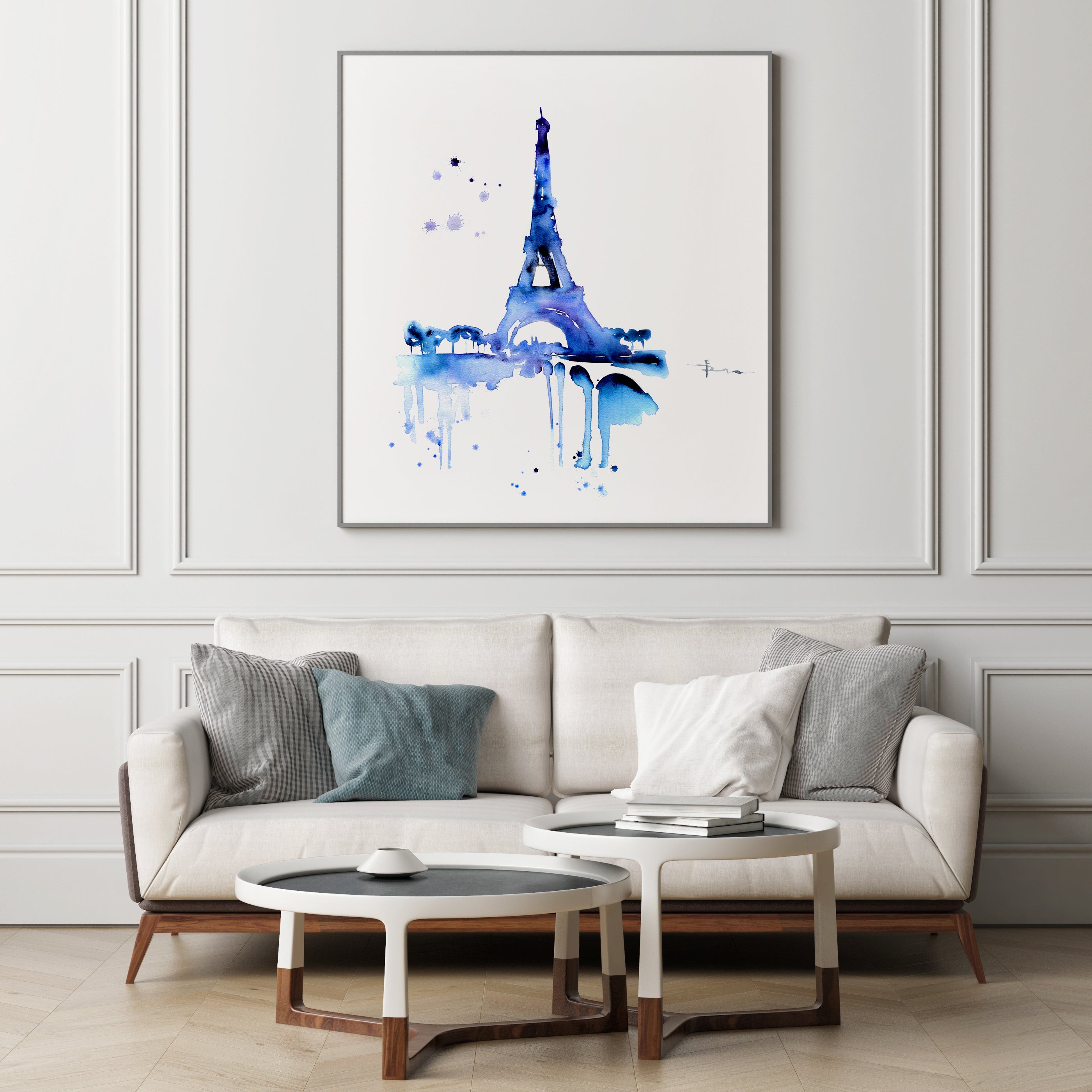 Blue Eiffel Drips