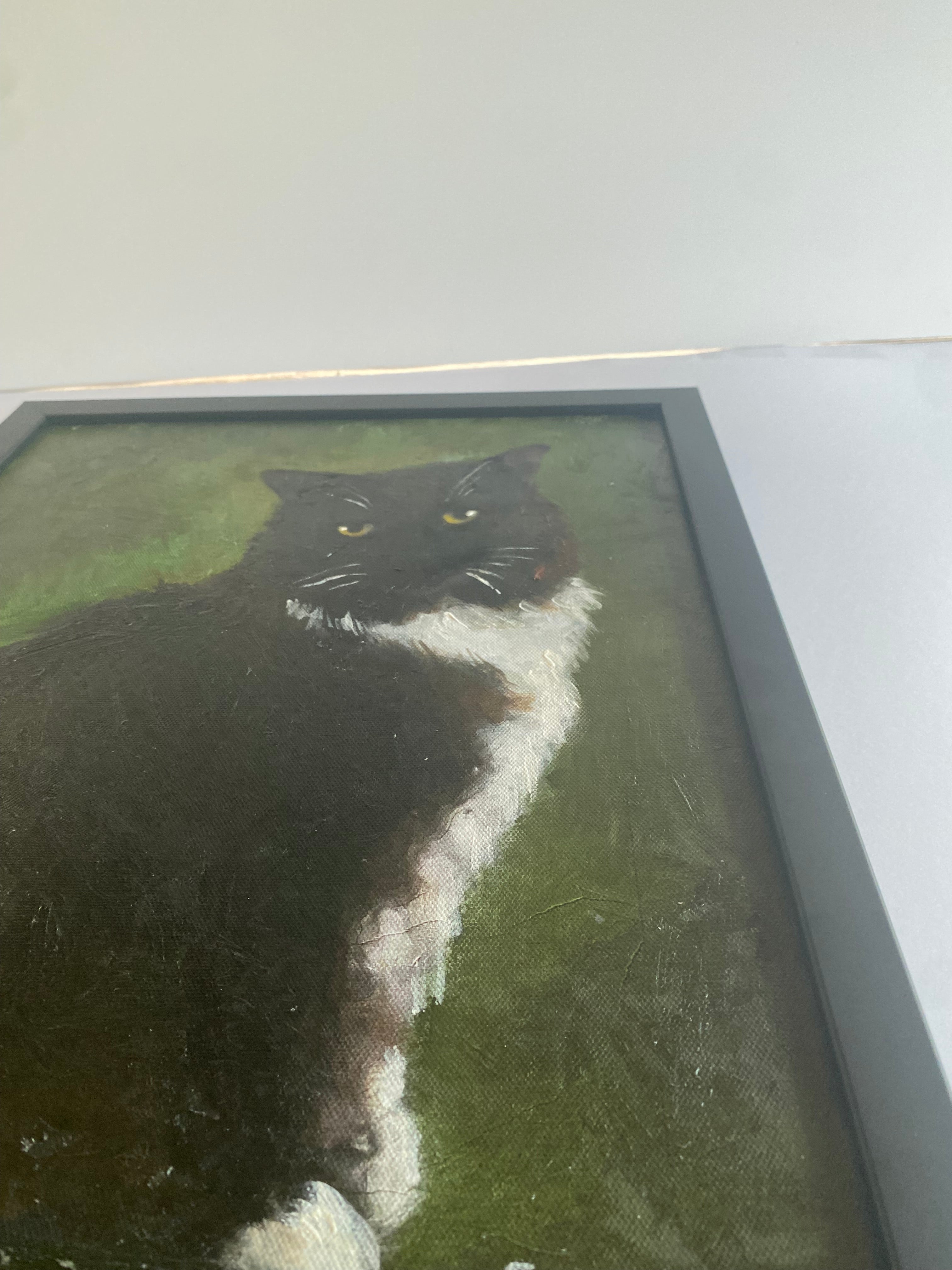 Cat painting on canvas