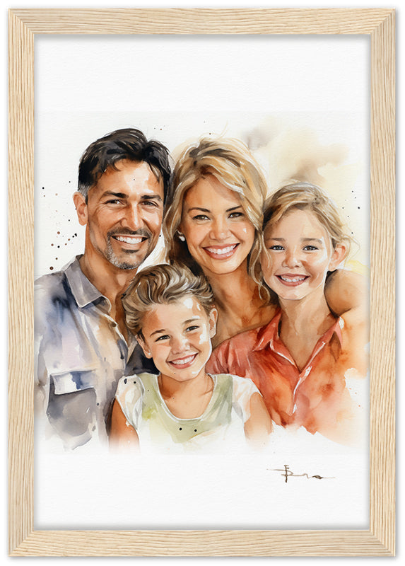 Family portrait watercolour 
