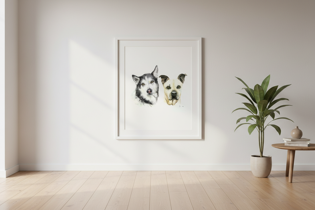 Watercolor pet portraits