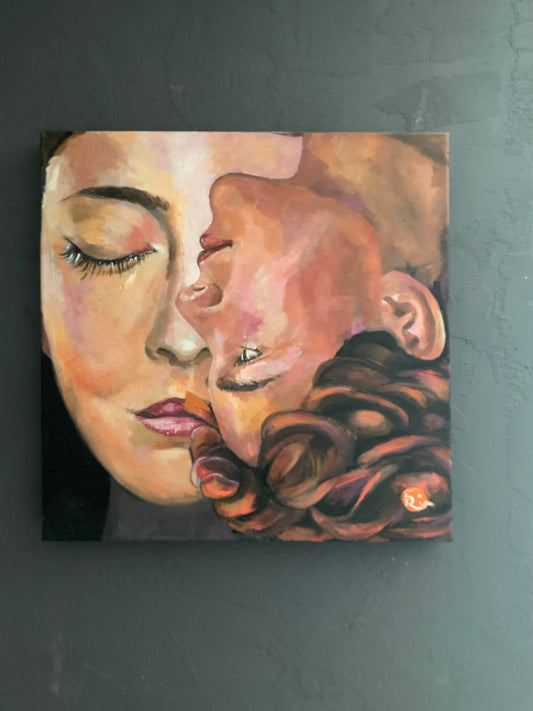 Mother and a son | Original Canvas
