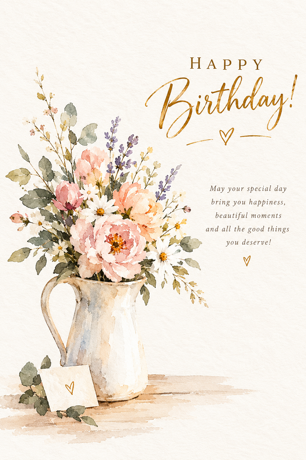 Happy Birthday greeting card | Romalena Art