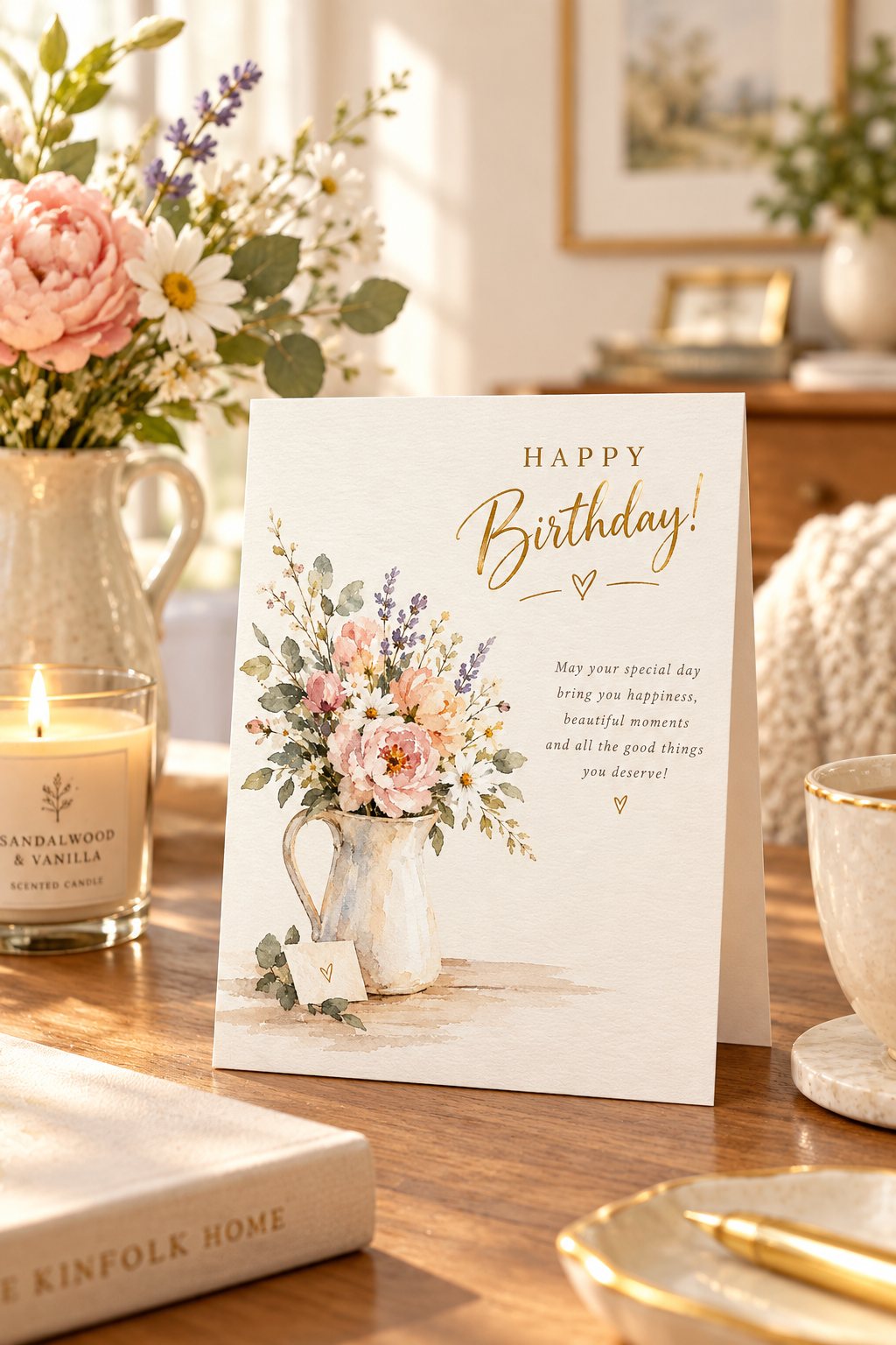 Happy Birthday greeting card | Romalena Art