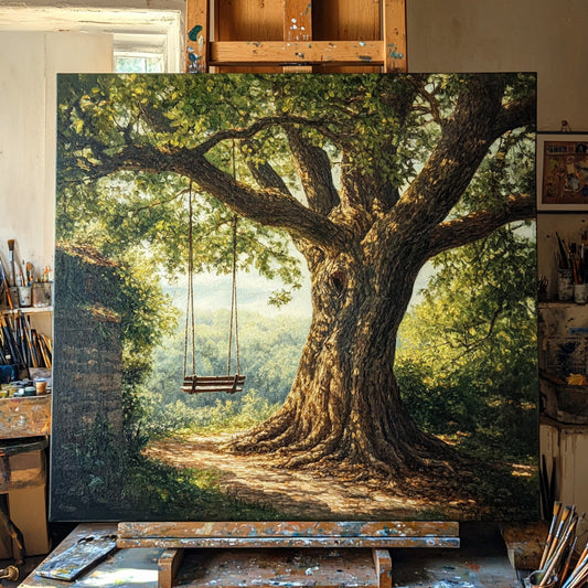 Tree landscape on canvas