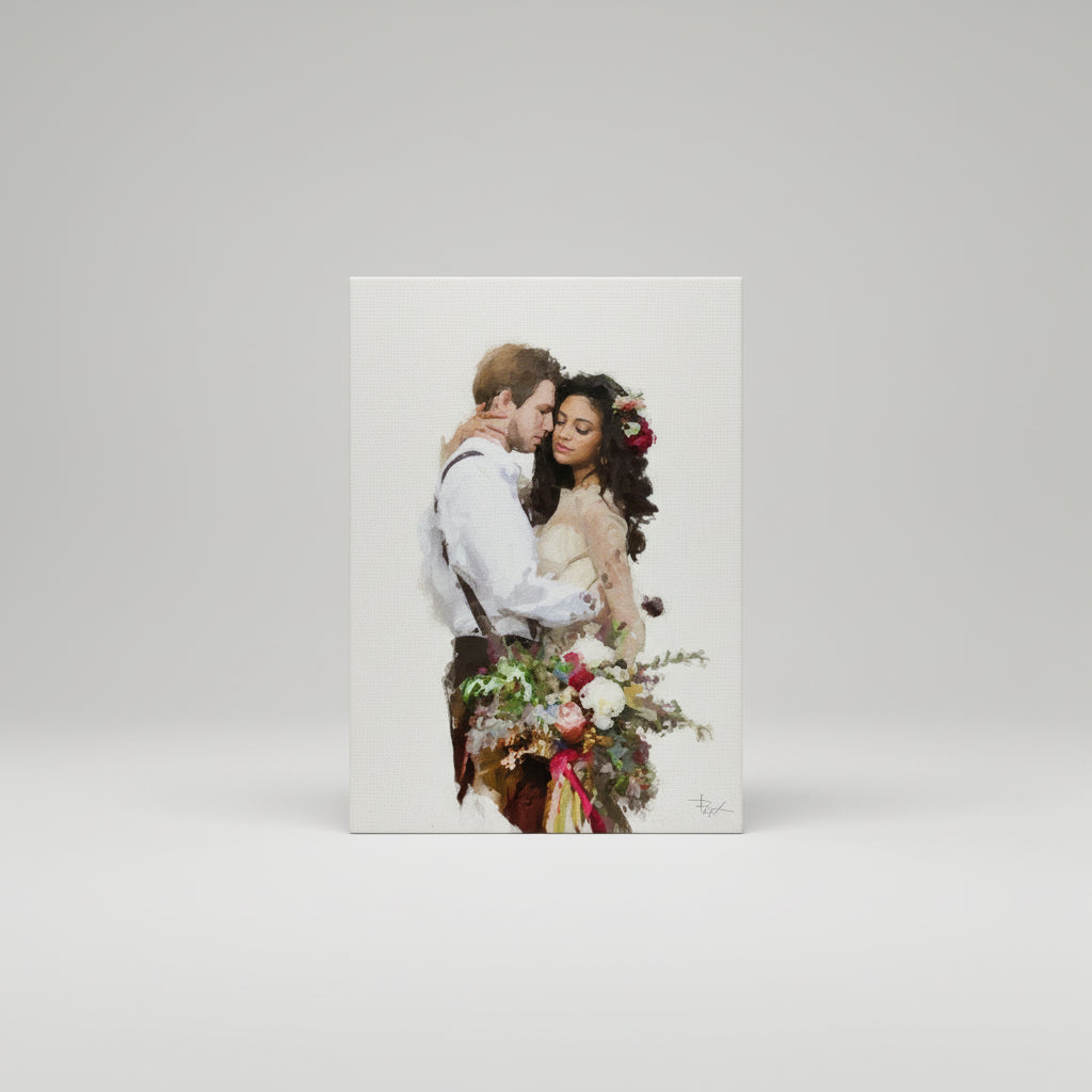 Wedding anniversary canvas painting
