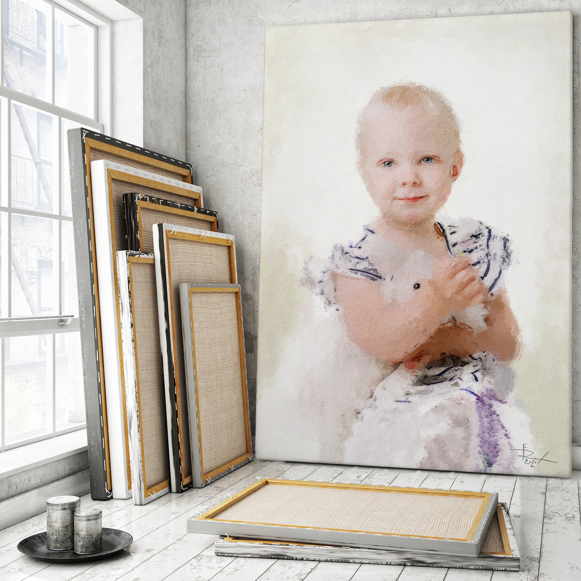 Portrait on canvas 