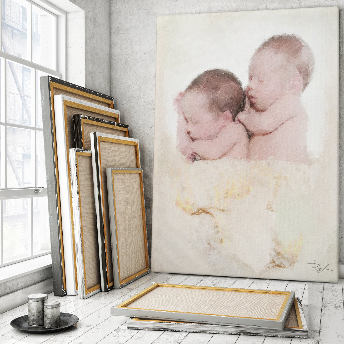 Baby canvas portrait 