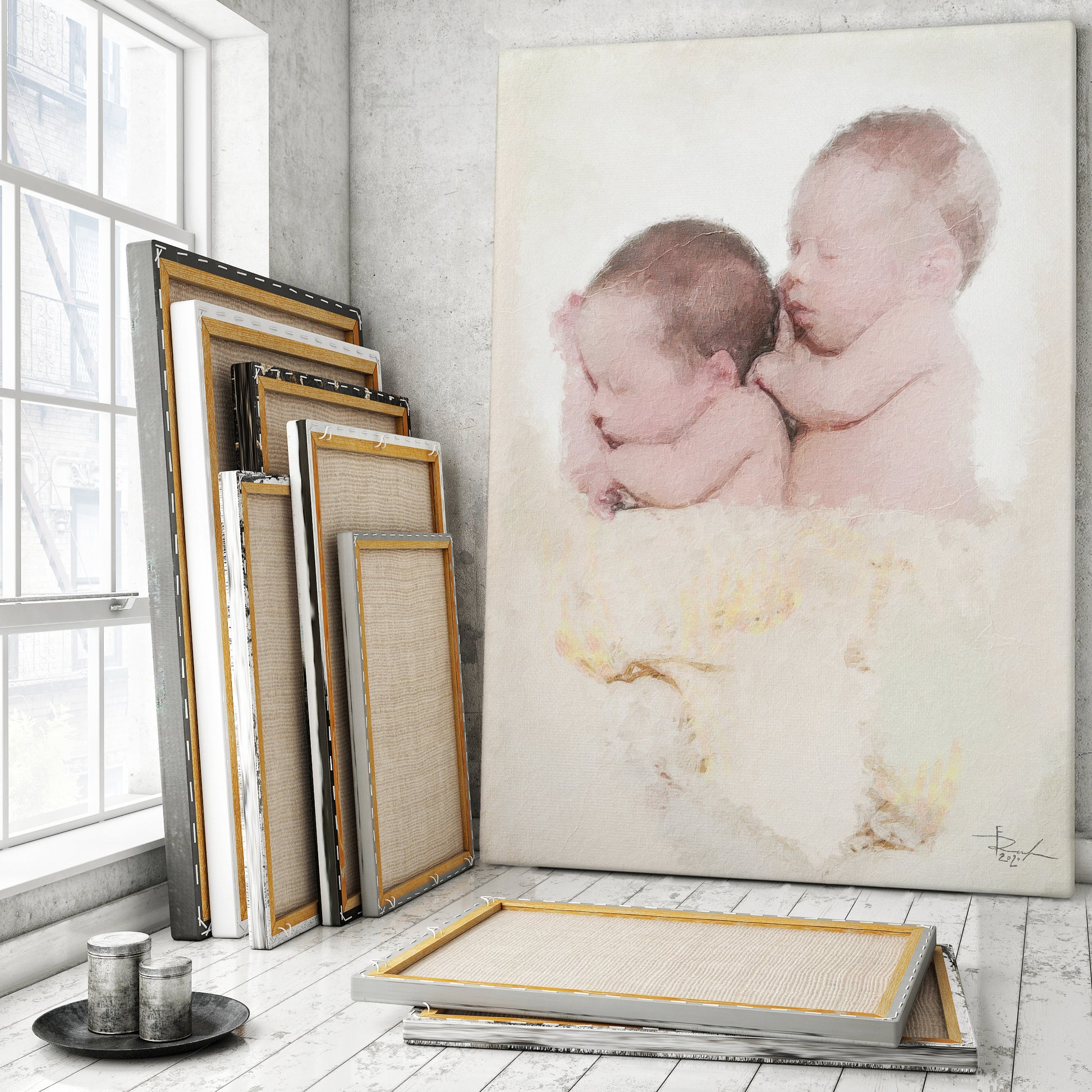 Baby canvas portrait 