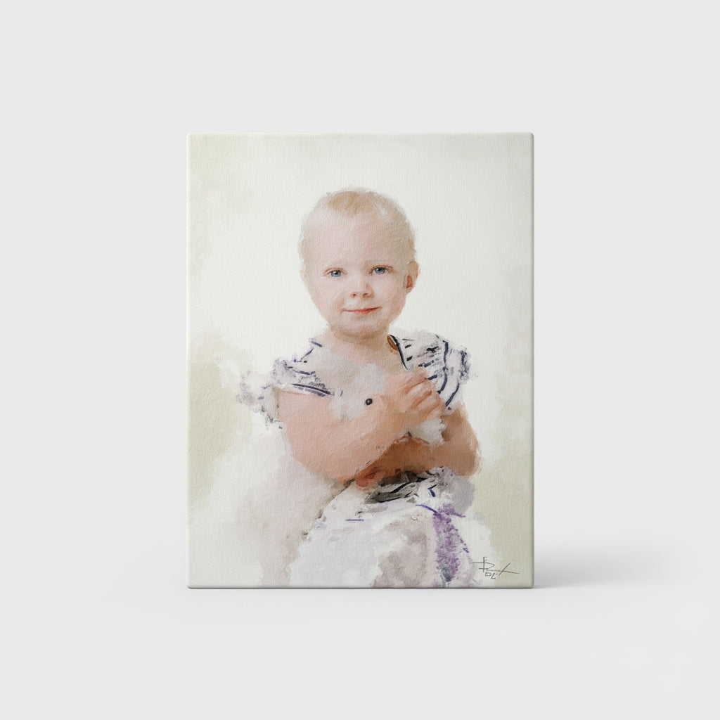 baby portrait portrait on canvas 