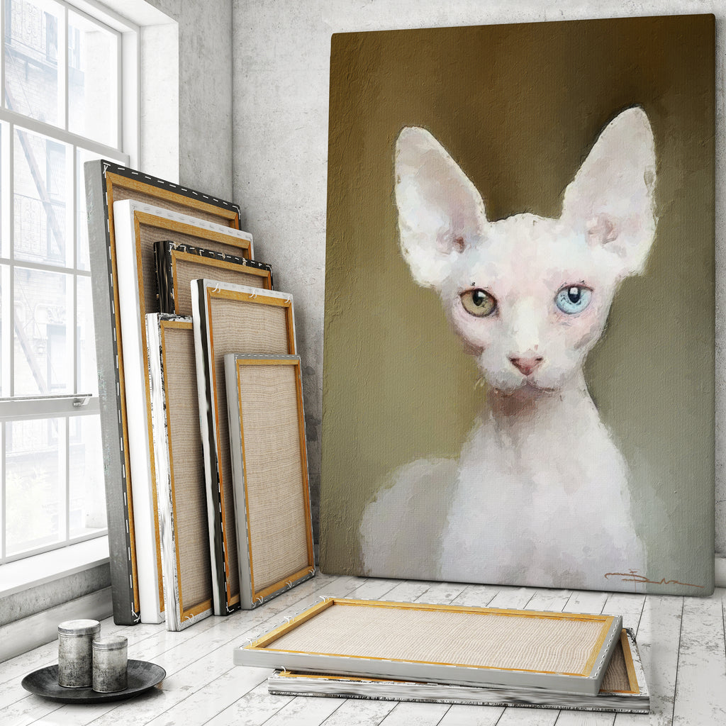 Cat portrait Oil canvas 