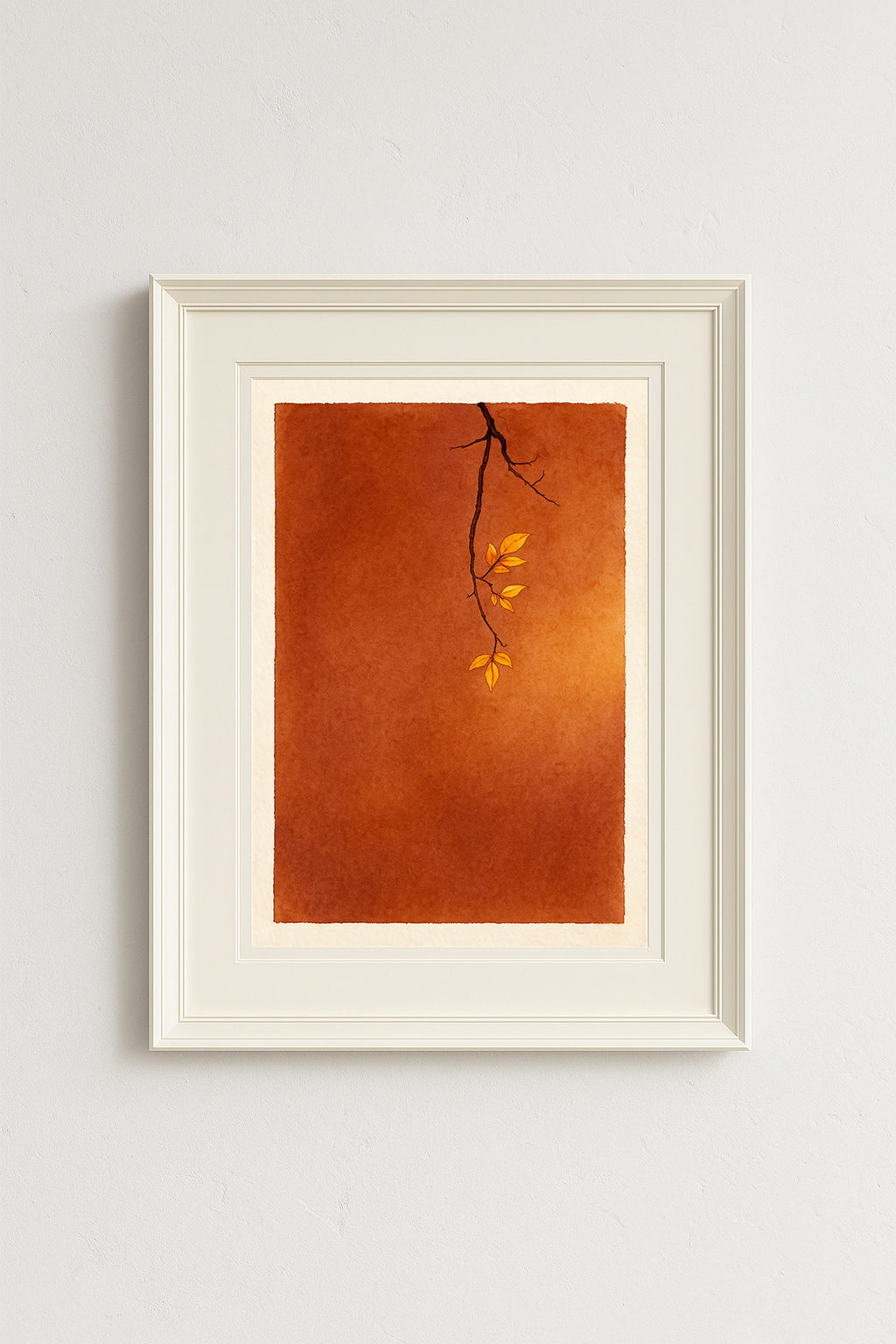 Nature Elegance Watercolor Art Print | Hand-Painted Timeless Wall Decor