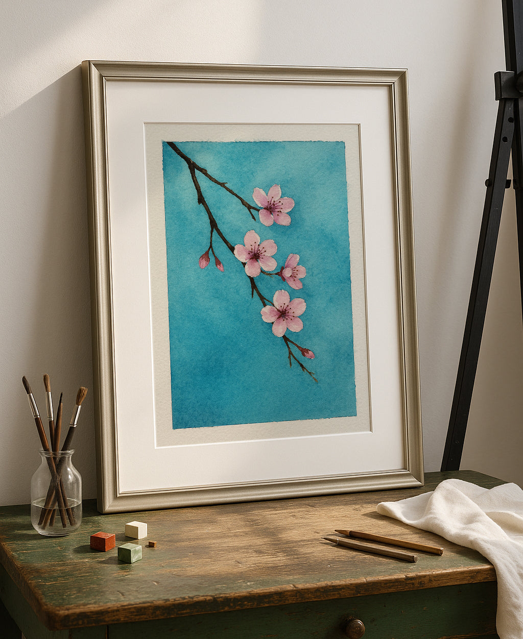Spring Blossoms Watercolor Art Print | Hand-Painted Seasonal Florals