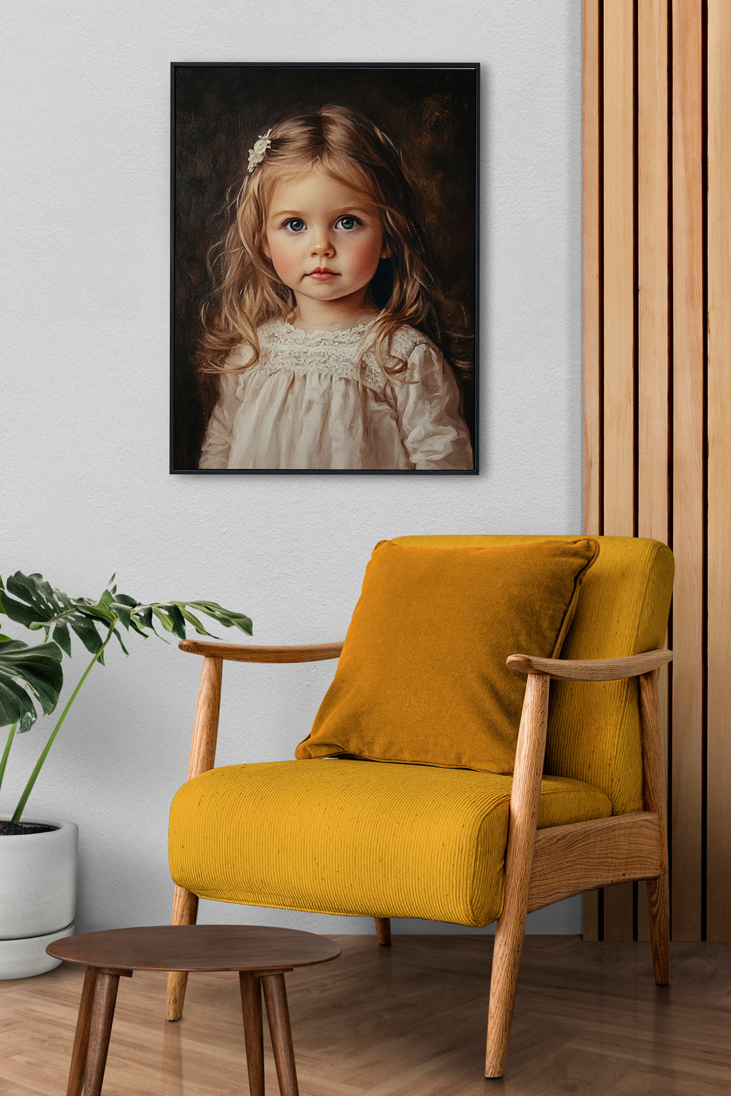Canvas portrait of a young girl 