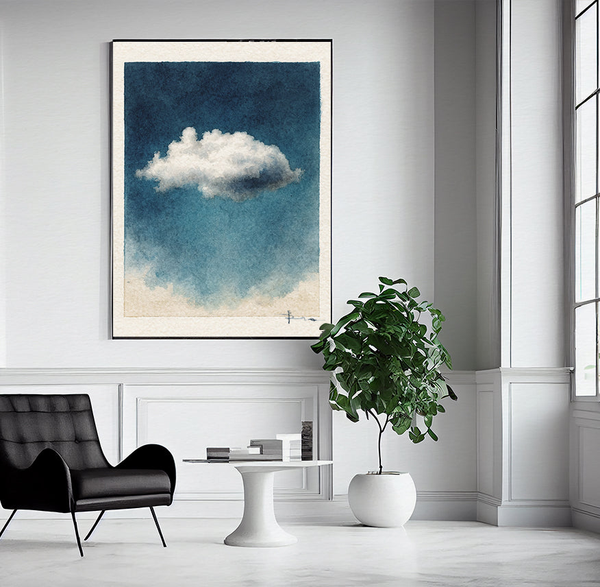 Cloud in the sky | Original Watercolour Painting 24x36 inch