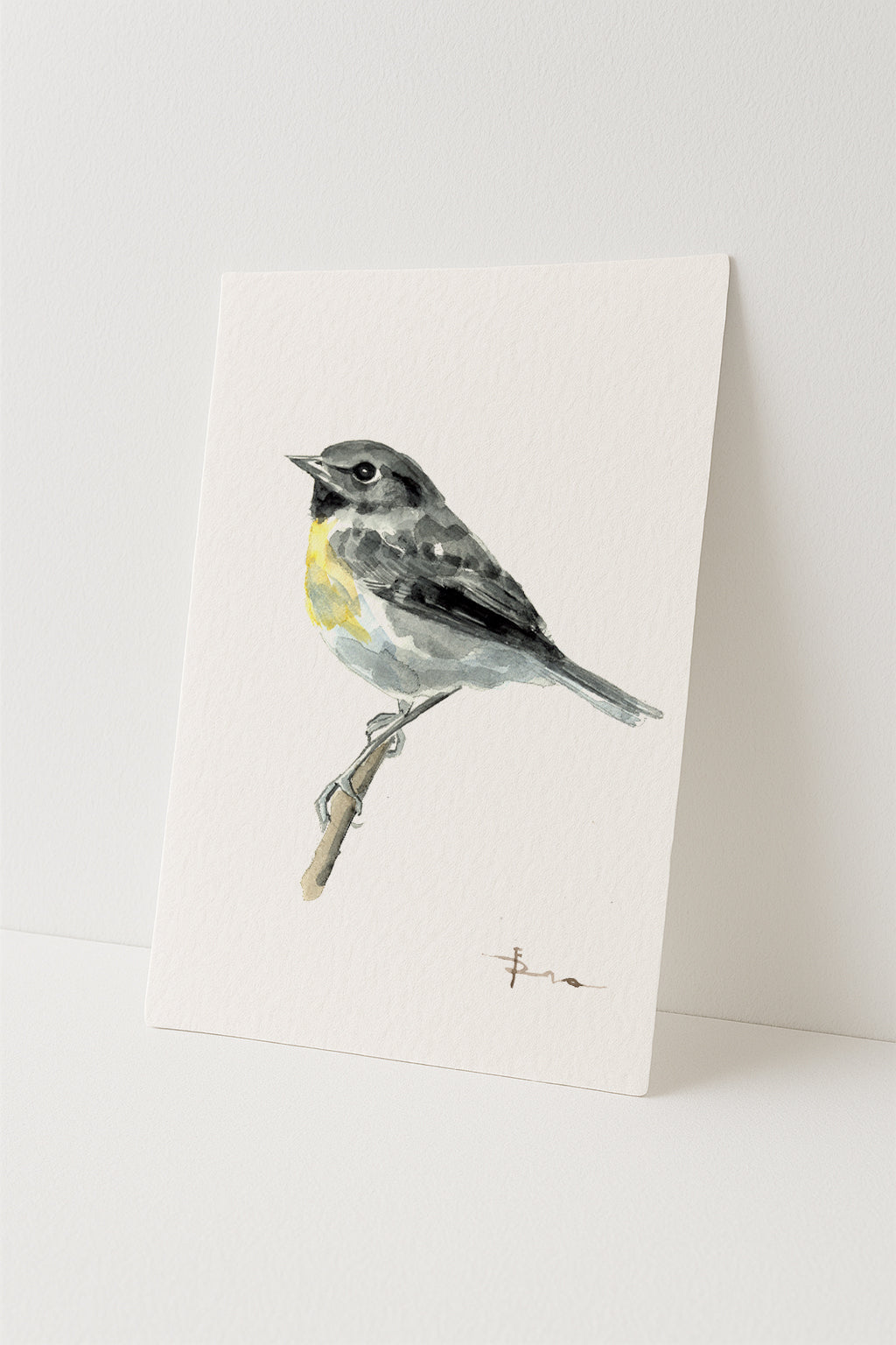 Grey Wagtail — Original Watercolor Painting | 5×7 inch