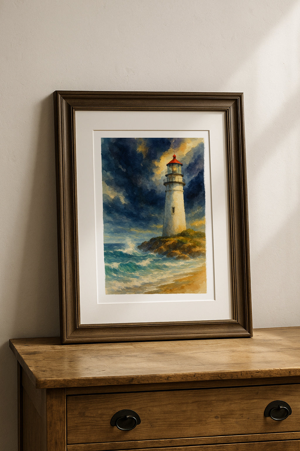 Light house. Watercolor Art Print