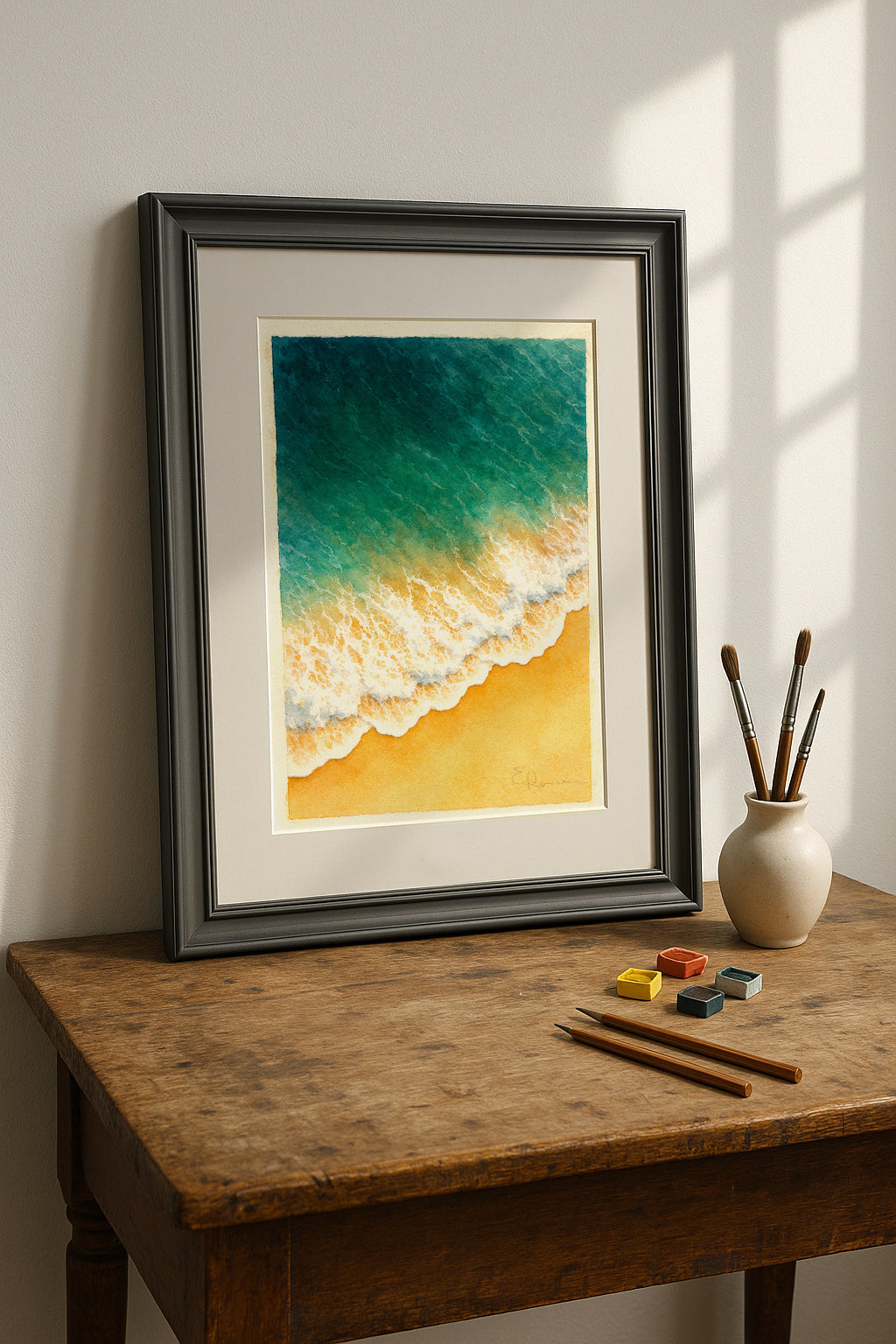Wave Sea Landscape | Original Watercolor Painting