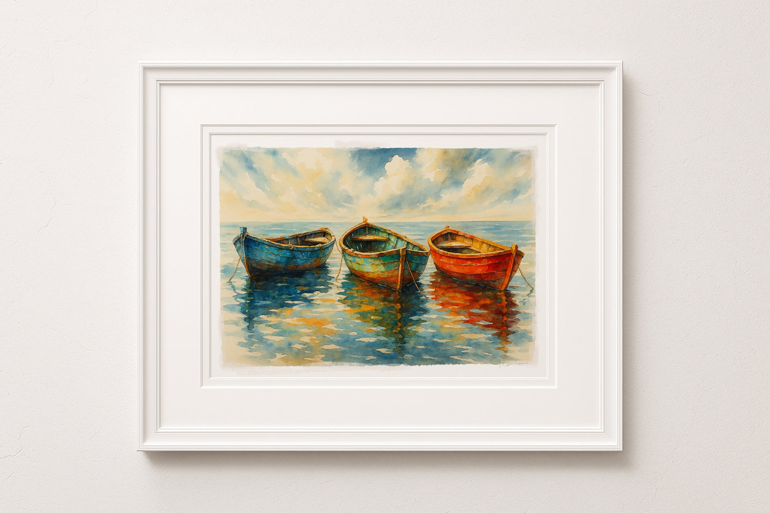 Boats  – Hand-Painted Nature Art