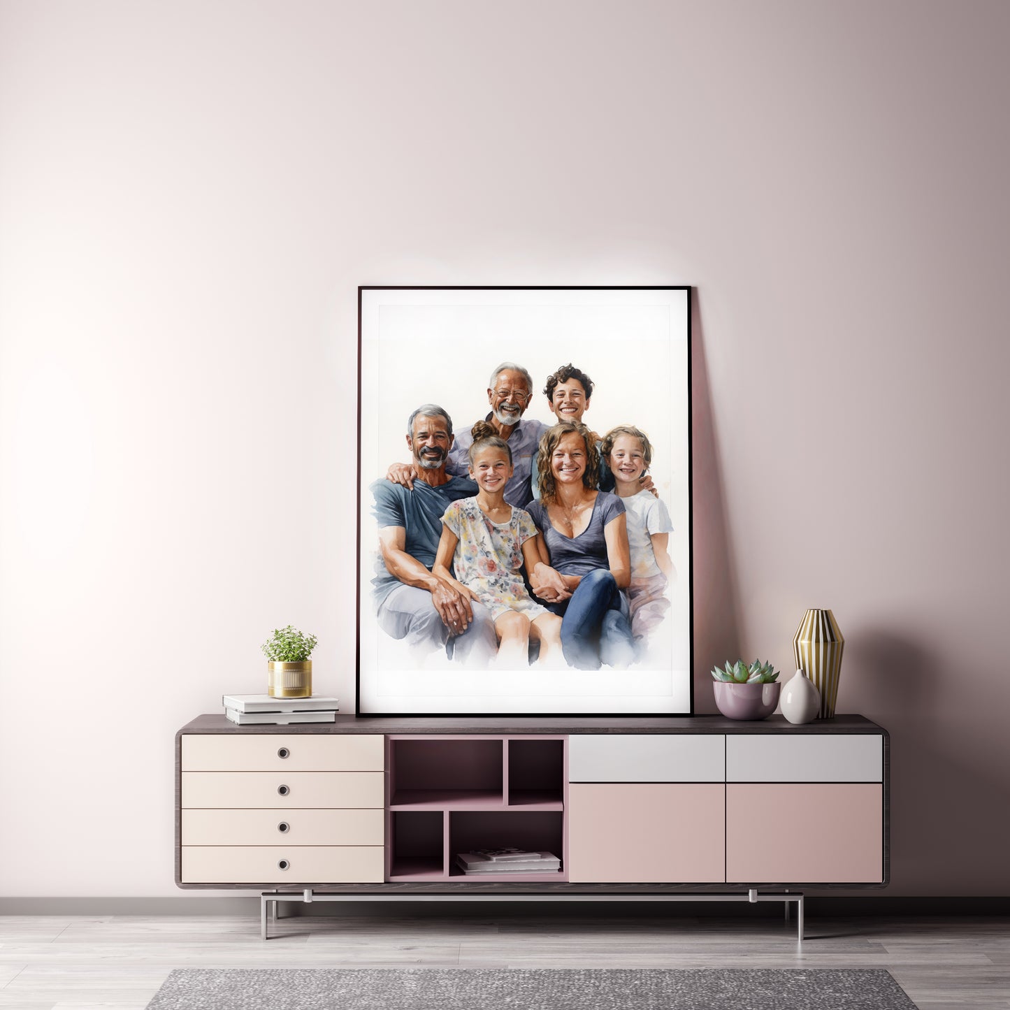 family friends custom painting Romalenaart 