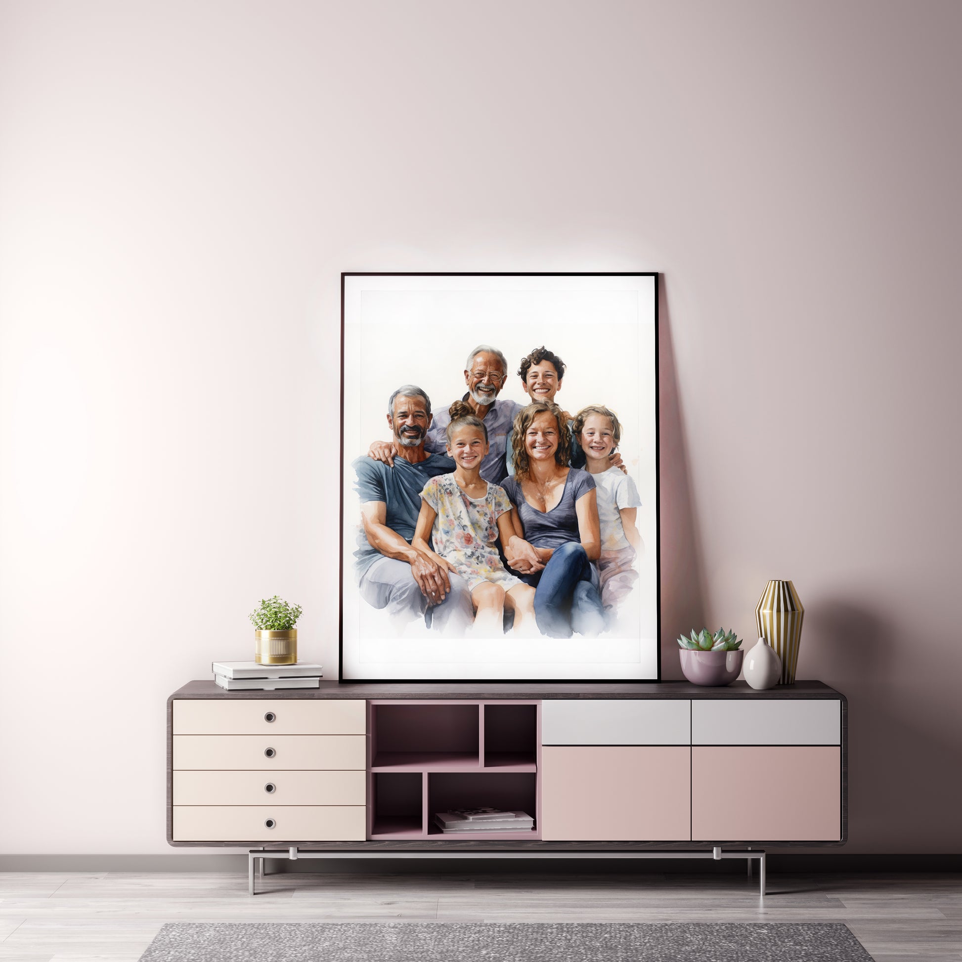 family friends custom painting Romalenaart 