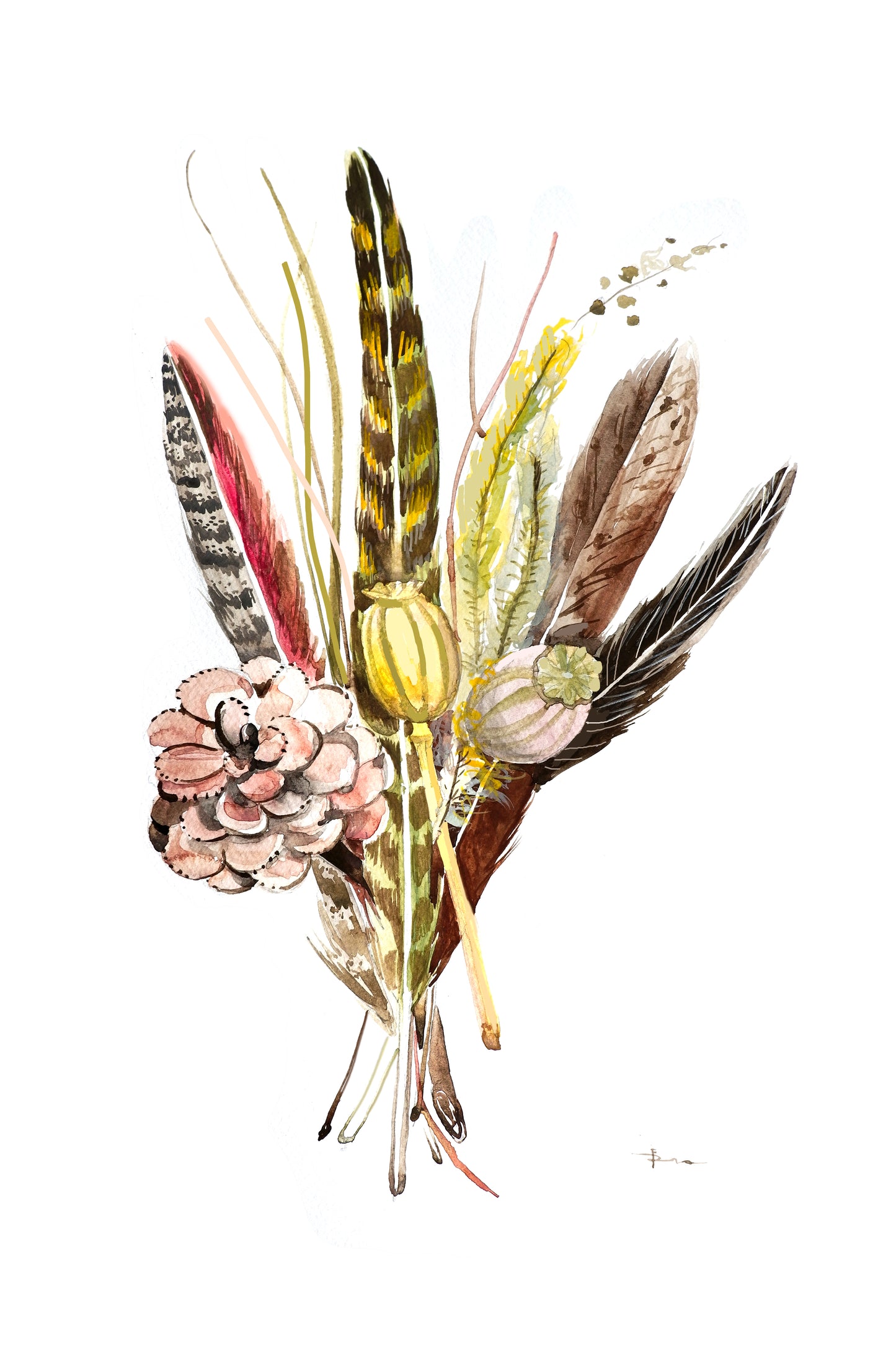 flower bouquet painting