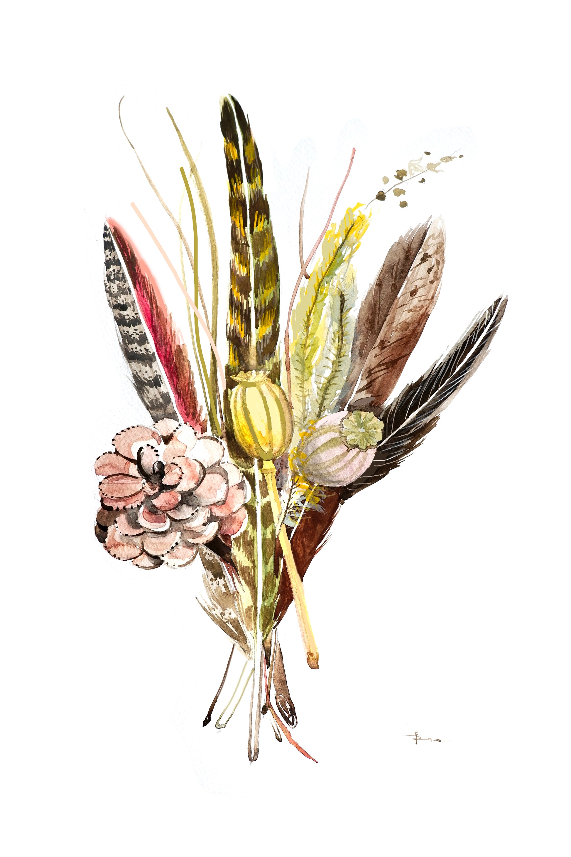 flower bouquet painting