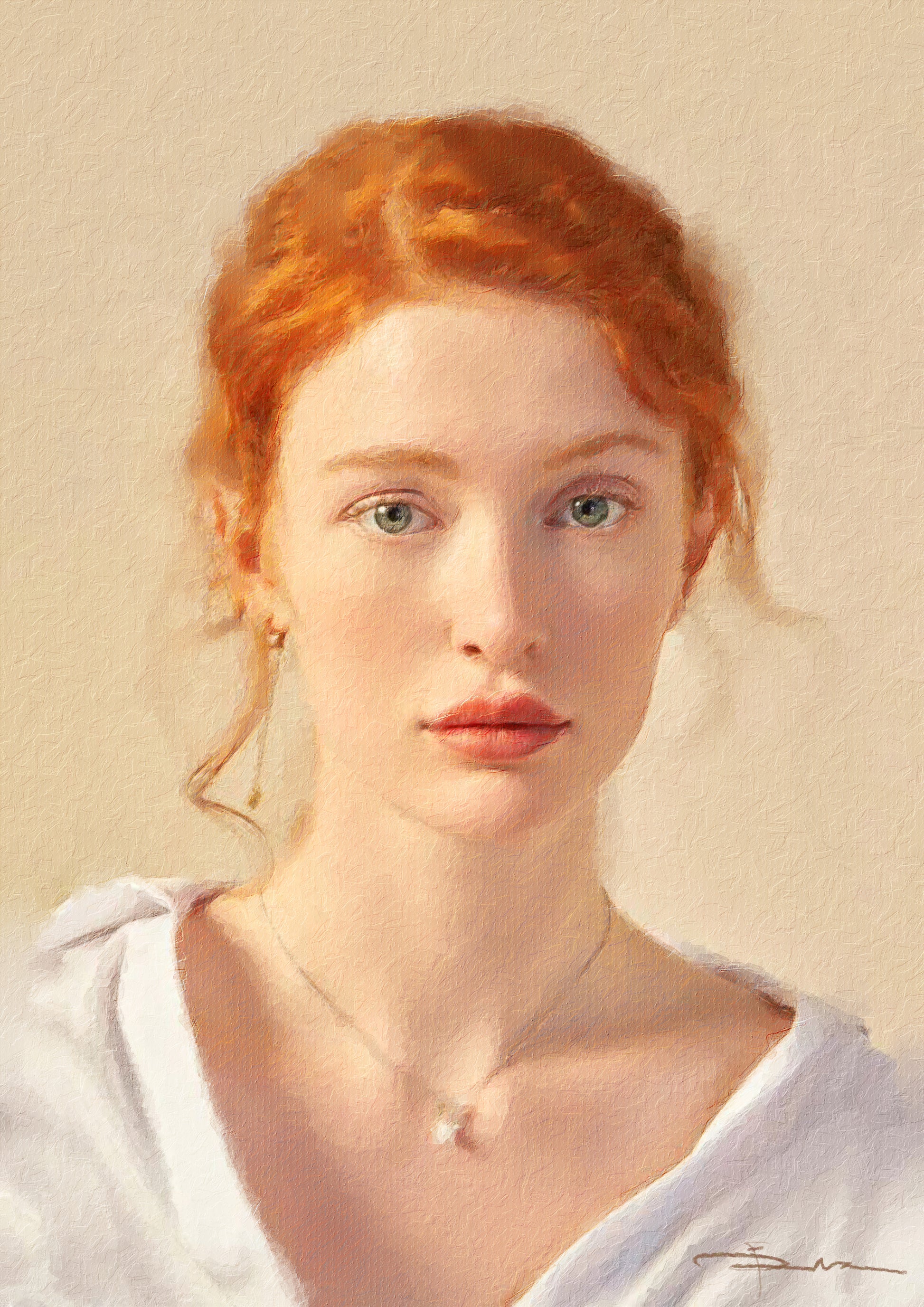 woman portrait on canvas