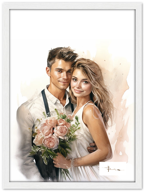 love couple portrait from photo