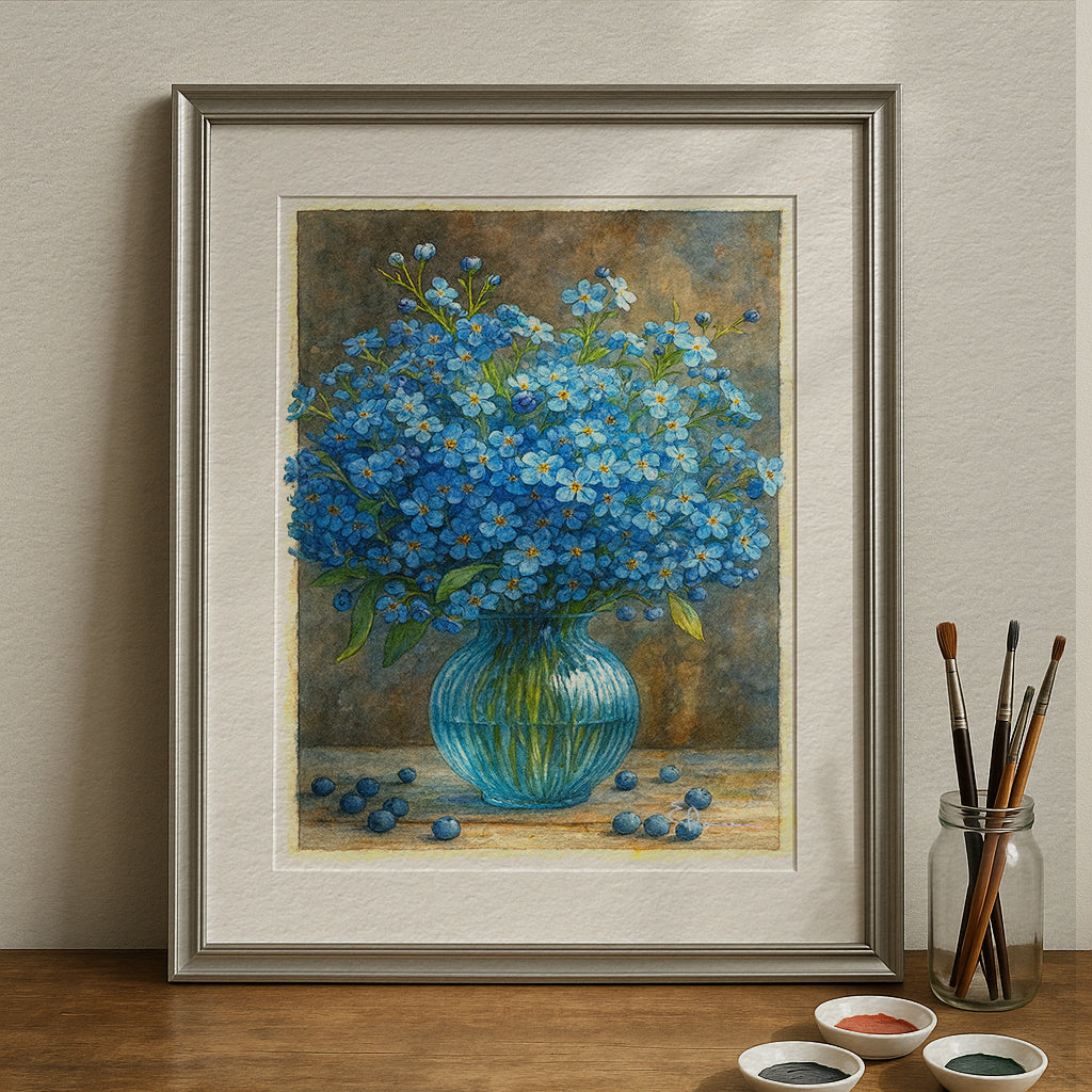 Blue flowers | Art Print