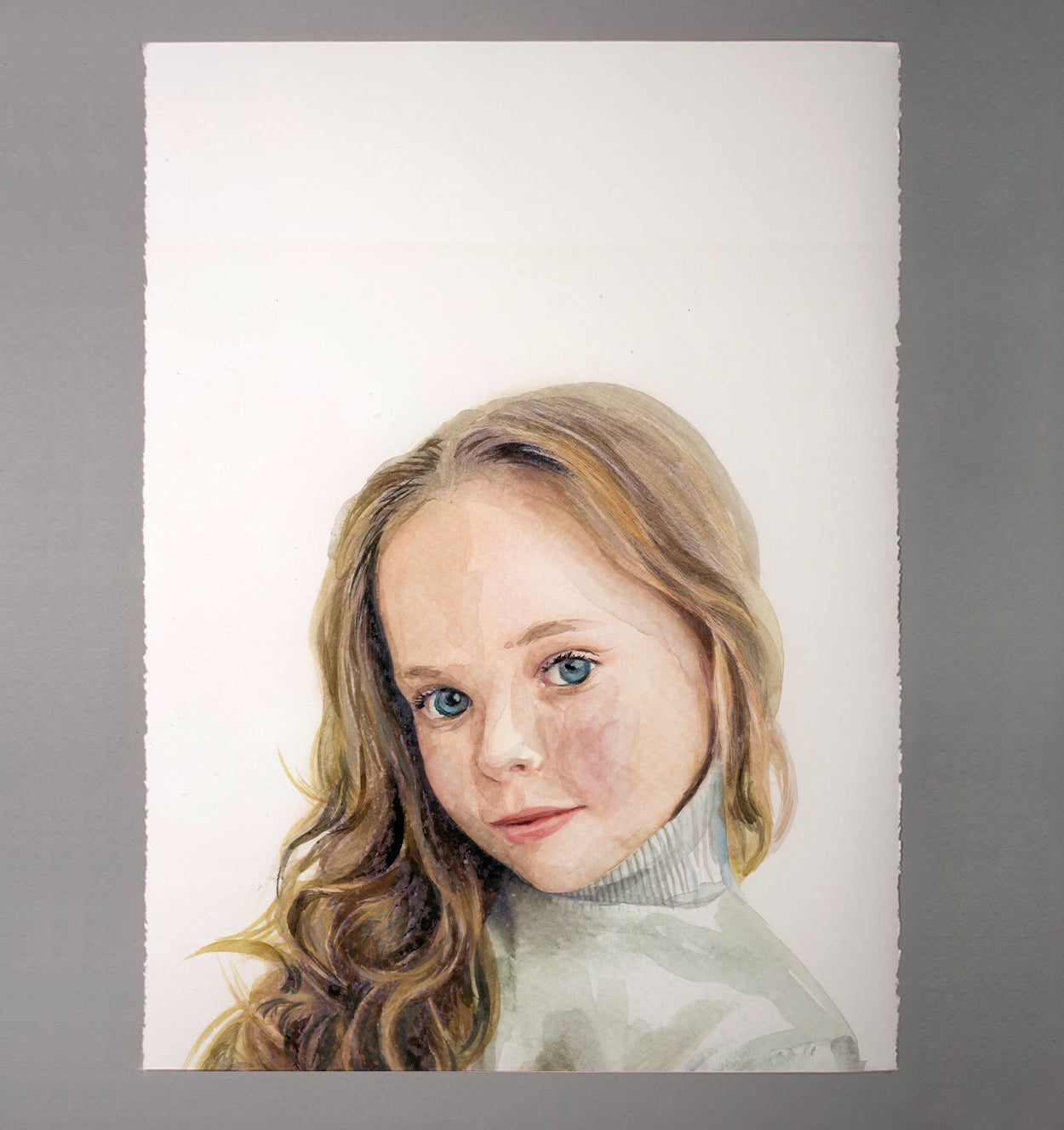 Portrait of a young girl custom original painting