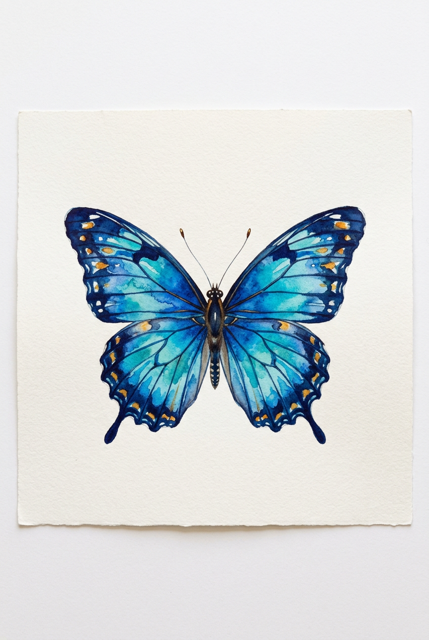 Watercolor butterfly art print