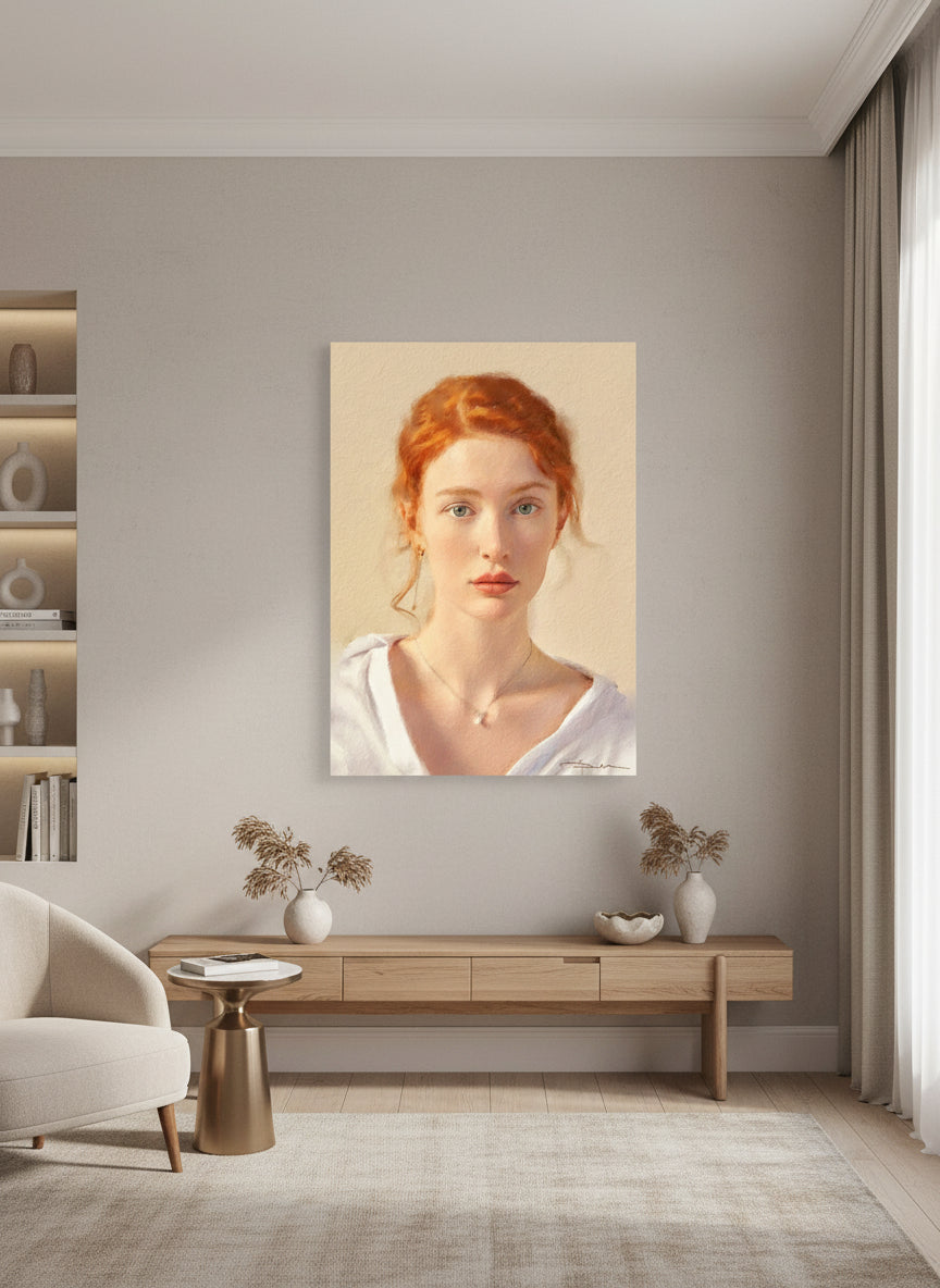 woman portrait on canvas